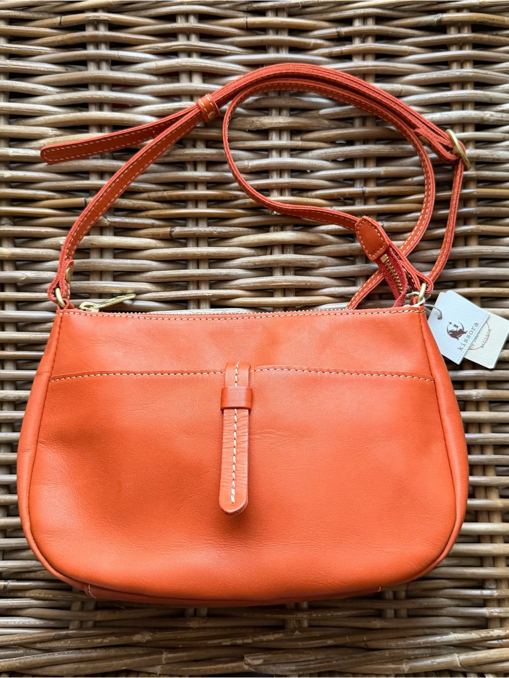 New Kissora Bag Made In Japan Orange Shoulder Bag Leather Crossbody